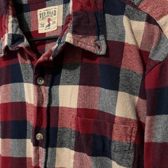 RedHead XL Plaid Flannel Button Down Casual Shirt - Picture 3 of 6